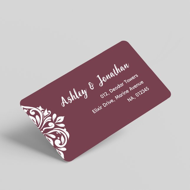 Skadombiens Elegant Unik Tuscan Red Adress Adressetikett (Skapare uppladdad)