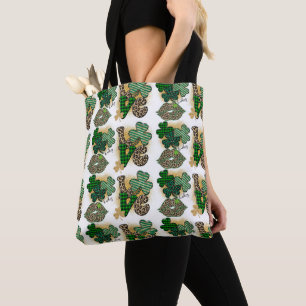 SKADOR AV GRÖNT PATTERNED IRISH SHAMROCKS TYGKASSE
