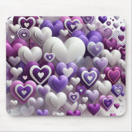 SKADOR AV LILA OCH VITA VALENTINES DAY HJÄRTOR MUSMATTA