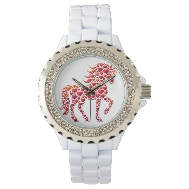 SKADOR AV RÖDA VALENTINHJÄRTHORS ARMBANDSUR (Framsida)