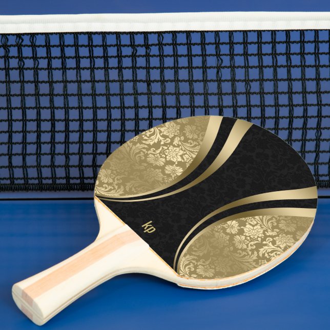 Skador för svart och Guld dynamiskt Rand Pingisracket (Insitu)