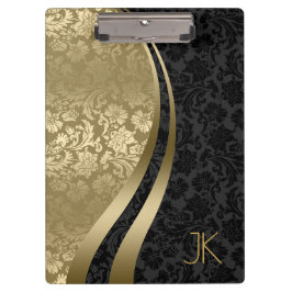 Skador för svart och Guld-geometrisk Blommigt