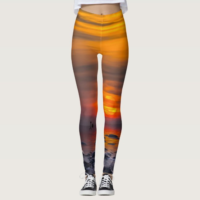 Skador från sunset Rocky Seashore Leggings (Framsida)
