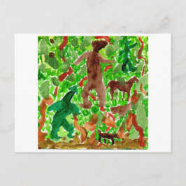 Skador i vykortet för djupa skogar vykort