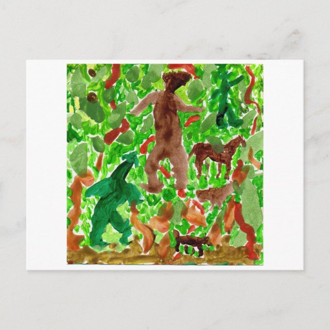 Skador i vykortet för djupa skogar vykort (Framsida)