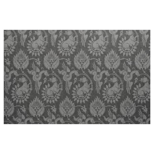 Skador med Winged Serpents, svart Tyg (Fat Quarter)
