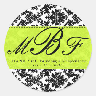 Skador och kalk runt klistermärke