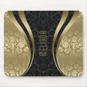 Skador på Blommigten elegant Black & Guld Tones Musmatta