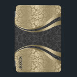 Skador på Blommigten elegant Black och Guld Tones iPad Mini Skydd<br><div class="desc">Elegant svart och guld vintage blommigt  giftigt dammar mönster. Anpassningsbar monogram. Om du behöver hjälp med att anpassa någon av mina designers kontaktar du ArtOnWear-designern. Kostnadsfri textformatering med hjälp av direkthjälp tillgänglig på begäran.</div>