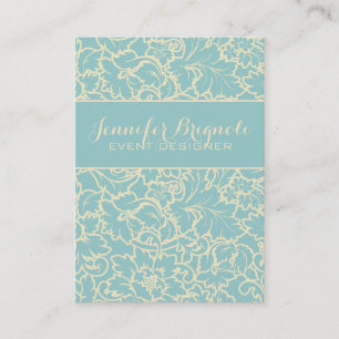 Skador på Pastel Blue- och Creme-Blommigten Visitkort