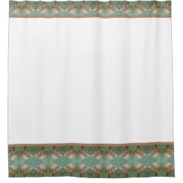 Skådragardiner med Gingko Löv gräns