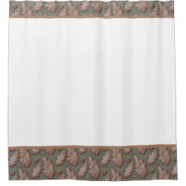 Skådragardiner med Oak Löv gräns