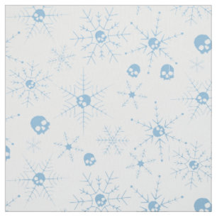 Skadskalle Creepmas jul Snöflingor Blue Tyg