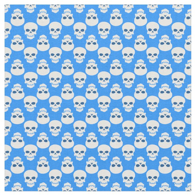 Skadskelett av pastellgotyp blåhalloween tyg (Närbild)