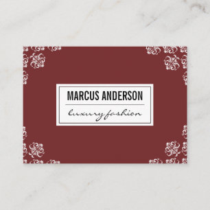 Skadtrim/Mörk röd Visitkort