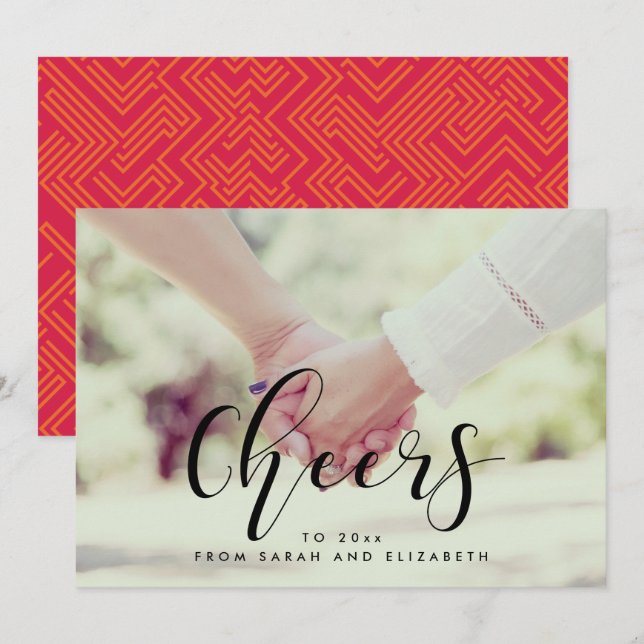 Skaffa 2026-Elegantens nyårskort Julkort (Fram/baksida)