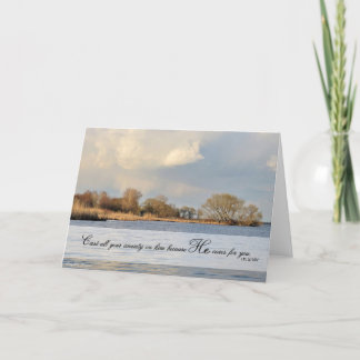 Skaffa all din oro på honom - skriptkort tack kort