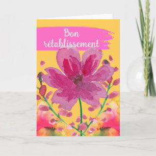 Skaffa bra Fransk i vattenfärgsblommor Kort