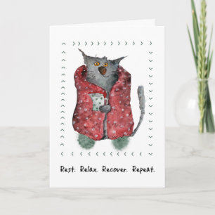 Skaffa bra Önskemål-Mysigt kattillustration Kort