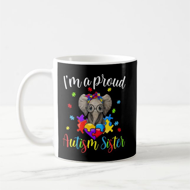 Skaffa den här Elephant Autism Awareness-apparaten Kaffemugg (Vänster)
