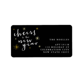 Skaffa det nya året - startar Fireworks Modern Adressetikett