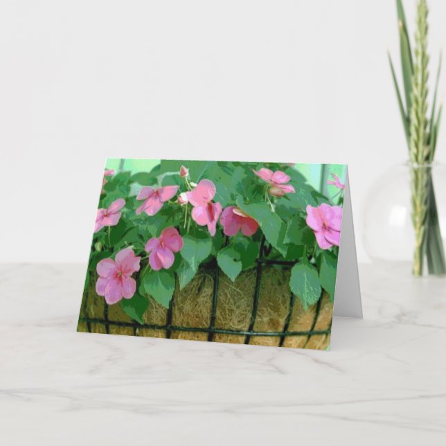 Skaffa dig Basket i Impatiens Card Kort (Framsida)