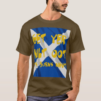 Skaffa dig en kilt över brinnande natttext med Sal T Shirt