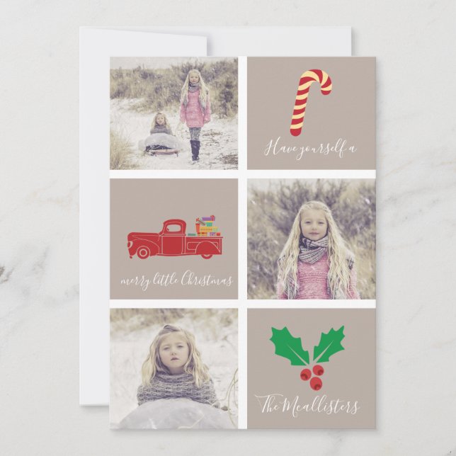 Skaffa dig en liten julblocksbild julkort (Framsida)