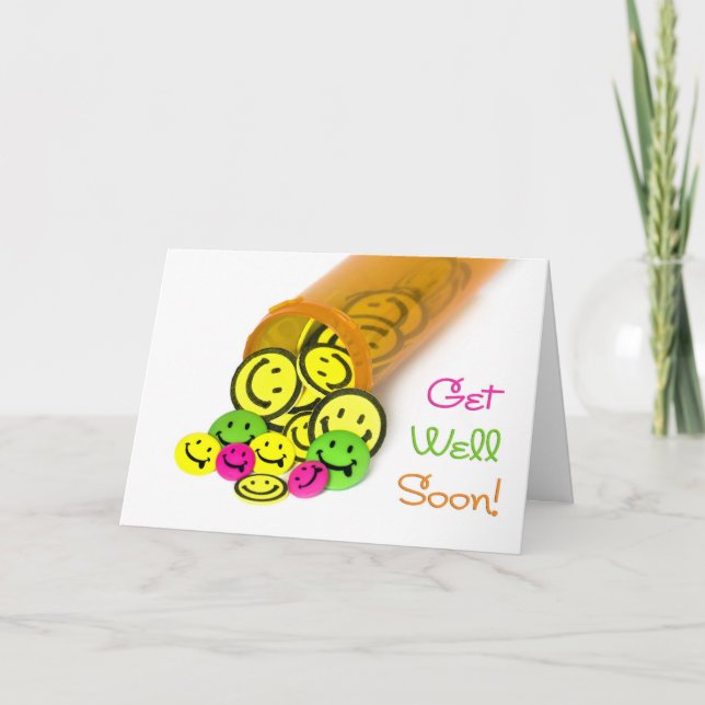 Skaffa dig snart Lycklig Ansikte Kort (Framsida)