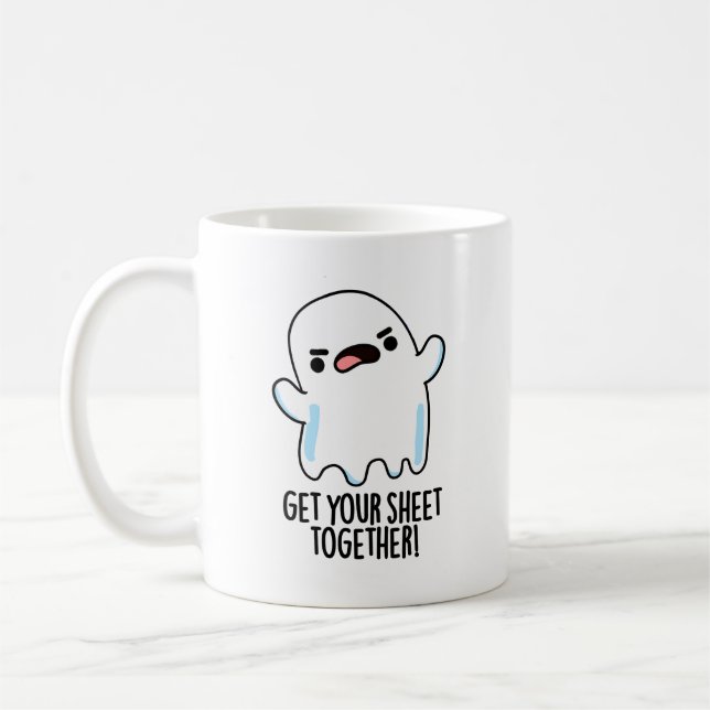 Skaffa din Lakan tillsammans med en bra Ghost Pun Kaffemugg (Vänster)