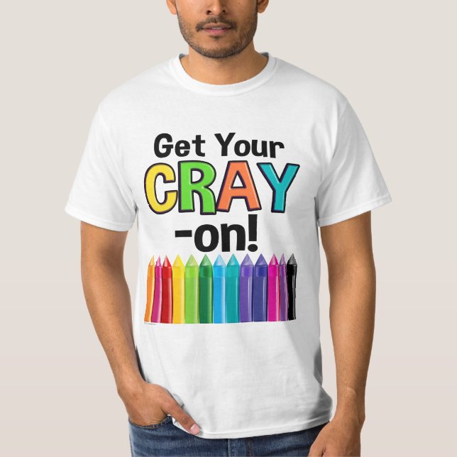 Skaffa din röntgenbild på Rainbow Crayon Art Teach Tee Shirt (Framsida)