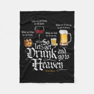 Skaffa Drunk och gå till himlen (Irish Drinking T Fleecefilt