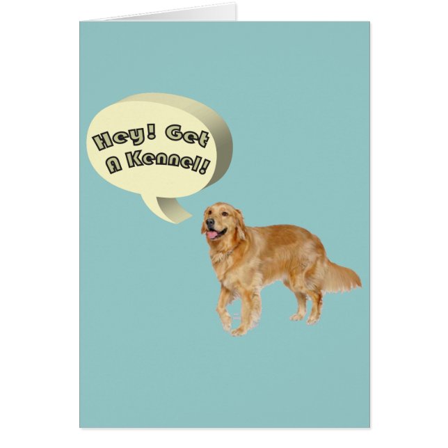 skaffa en kennel Funny guldladdare OBS Kort (Framsidan)
