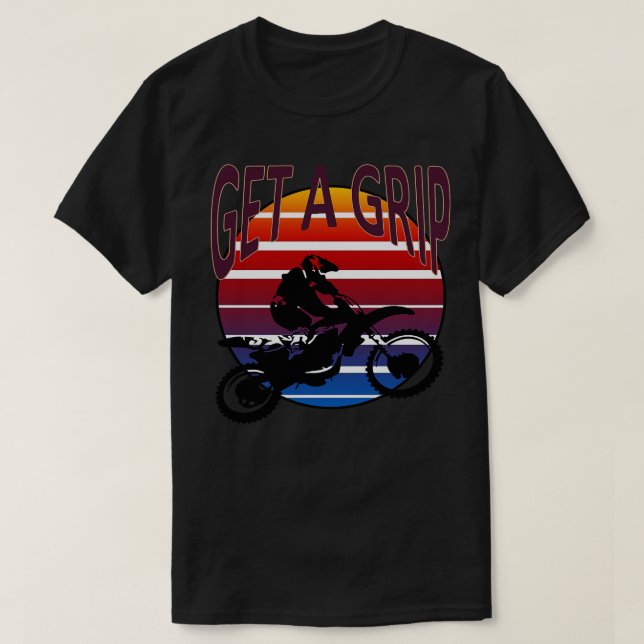 Skaffa en stöttmotor X Dirt Bike Retro Sunset Art T Shirt (Design framsida)