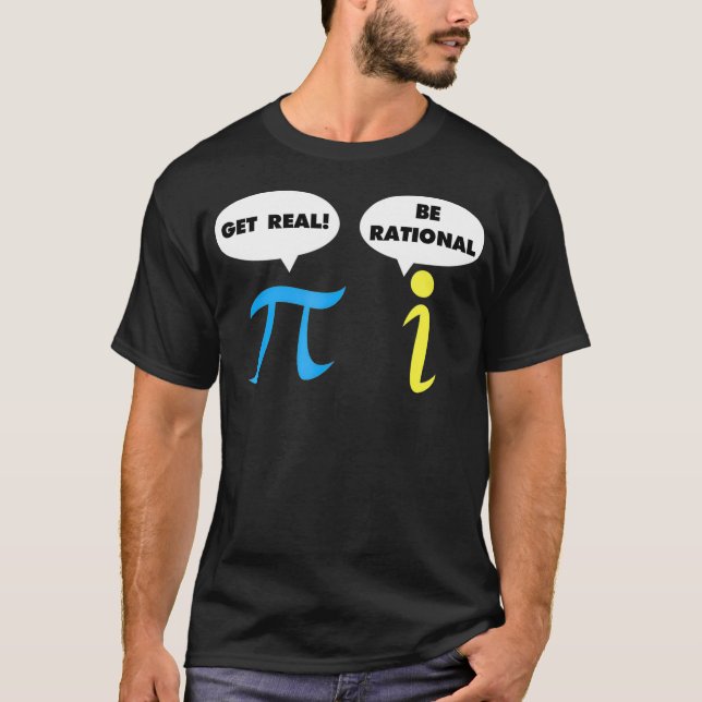 Skaffa en verklig plats för Rational Pi Funny Math T Shirt (Framsida)