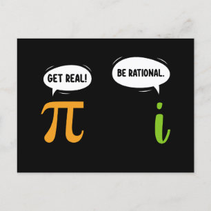 Skaffa en verklig, rationell, stilig Math Pi Day G Vykort