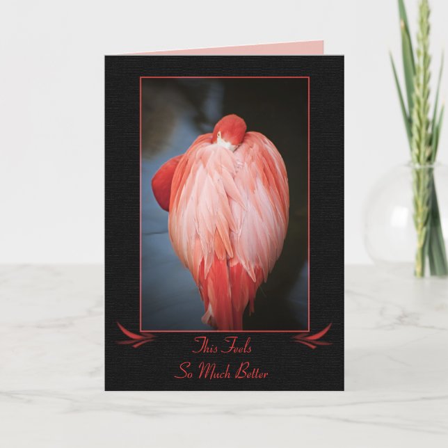 Skaffa ett bra flamingokort kort (Framsida)