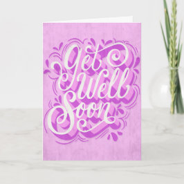 Skaffa ett bra kort för Rosa Vintage Stil Typograf