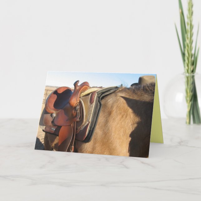 Skaffa ett bra, smidigt sadelkort - Westernt Kort (Framsida)