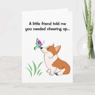 Skaffa ett bra välkomstkort för Corgi-hälsning Kort