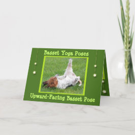 Skaffa ett källkort med basset Hound Yoga Poses Kort