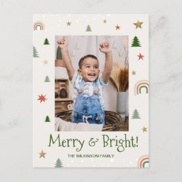Skaffa ett ljus för Bright Cute Modern Family-bild Helg Vykort