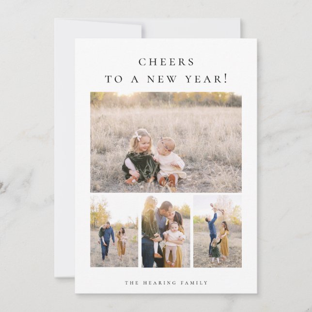 Skaffa ett nytt års Helgdag-fotokort Julkort (Framsida)