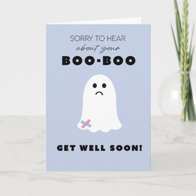 Skaffa ett snart utskrivbart kort | Cute Ghost (Framsida)