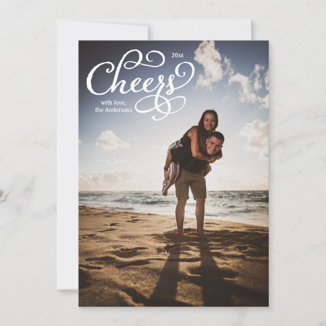 Skaffa fotokort för Elegant Tack Kort (Framsida)