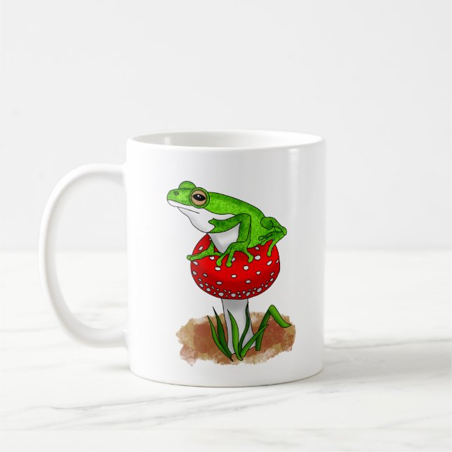 Skaffa Froggy med den | Funny Frog Kaffemugg (Vänster)