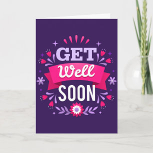 Skaffa god Lila Typography Hälsning Kort