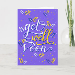 Skaffa god Lila Typography Hälsning Kort