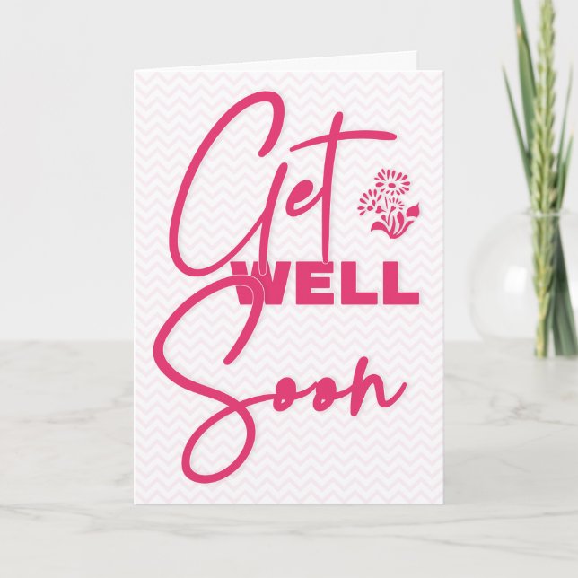 Skaffa god Rosa och Chevron Typography Kort (Framsida)