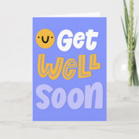 Skaffa god Rosa snart Cute Smile Typography Hälsni